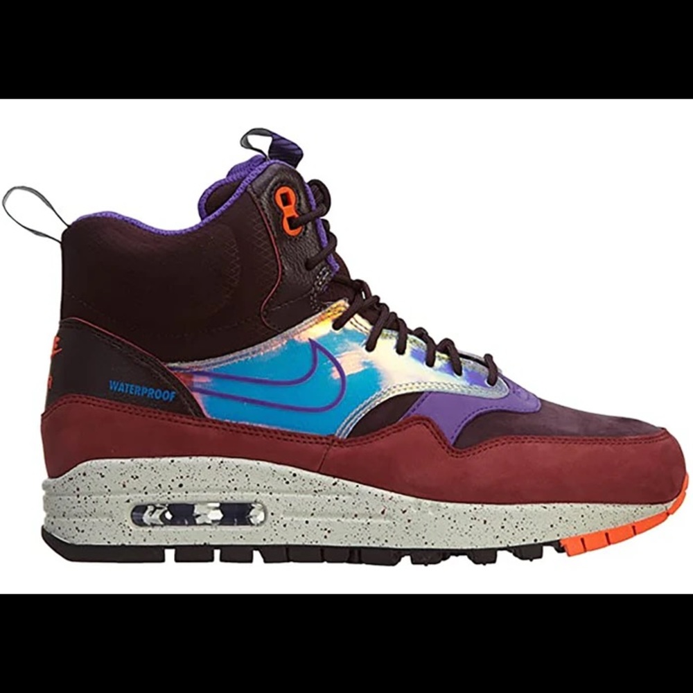 Nike Air Max 1 Mid Sneakerboot Burgundy (W) sz7.5